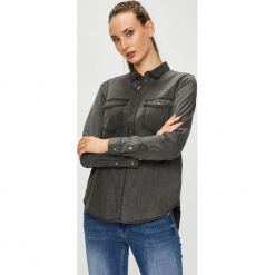 Vero Moda - Koszula. Szare koszule wiązane damskie Vero Moda, l, z bawełny, casualowe, z klasycznym kołnierzykiem, z długim rękawem. W wyprzedaży za 129,90 zł.