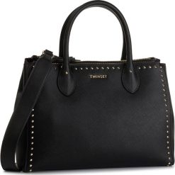 Torebka TWINSET - Tote 192TA7210 Nero 00006. Czarne torebki klasyczne damskie Twinset, bez wzorów, ze skóry ekologicznej, klasyczne, bez dodatków. W wyprzedaży za 689,00 zł.