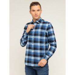 Koszula Calvin Klein Brushed Twill K10K104880. Niebieskie koszule męskie Calvin Klein, xl, bez wzorów, z bawełny, casualowe, bez kołnierzyka, bez rękawów. W wyprzedaży za 259,00 zł.