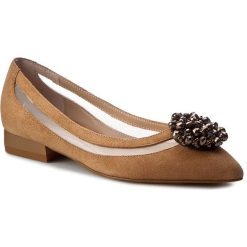 Półbuty SOLO FEMME - 46822-31-G21/G12-04-00 Camel/Beż. Szare półbuty damskie marki Solo Femme, z materiału, na szpilce. W wyprzedaży za 199,00 zł.