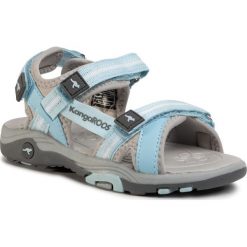 Sandały KANGAROOS - K-Leni 18335 000 4132 S Blue Sky/Vapor Grey. Niebieskie sandały dziewczęce KangaROOS, ze skóry ekologicznej, bez zapięcia. W wyprzedaży za 119,00 zł.