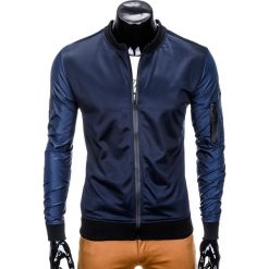 Bejsbolówki męskie: BLUZA MĘSKA ROZPINANA BEZ KAPTURA B749 – GRANATOWA