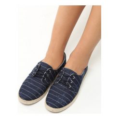 Espadryle damskie: Granatowe Espadryle Heat