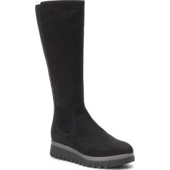 Kozaki LASOCKI - SM-A221N Black. Czarne kozaki damskie Lasocki, ze skóry, przed kolano, na wysokim obcasie, bez zapięcia. Za 399,99 zł.