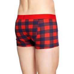 Happy Socks - Bokserki Lumberjack. Czerwone bokserki męskie marki Happy Socks, z elastanu. W wyprzedaży za 59,90 zł.