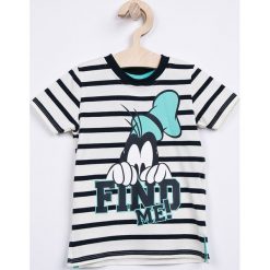 Name it - T-shirt dziecięcy 80-110 cm. Białe t-shirty chłopięce marki Name it, z nadrukiem, z elastanu, bez rękawów. W wyprzedaży za 59,90 zł.