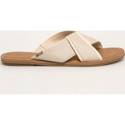 Toms - Klapki Viviana. Białe klapki damskie Toms, bez wzorów, z gumy, bez obcasa, na obcasie. W wyprzedaży za 169,90 zł.