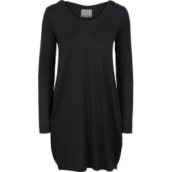 Sukienka shirtowa z kapturem bonprix czarny. Czarne sukienki damskie bonprix, bez wzorów, z kapturem, bez rękawów. Za 74,99 zł.