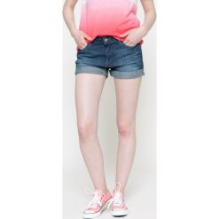Wrangler - Szorty. Niebieskie szorty damskie Wrangler, s, bez wzorów, z elastanu, casualowe. W wyprzedaży za 99,90 zł.