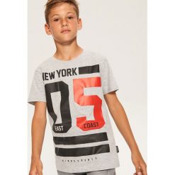 T-shirty chłopięce: T-shirt z napisem new york – Jasny szar
