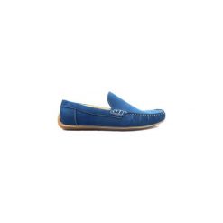 Niebieskie mokasyny męskie T9. Niebieskie buty wizytowe męskie Faber - Obuwie męskie, ze skóry, eleganckie. Za 225,00 zł.