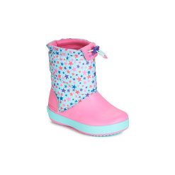 Śniegowce Dziecko Crocs CB LODGEPOINT GRAPHIC WNTRBT K. Różowe kozaki dziewczęce Crocs, bez wzorów, bez obcasa. Za 239,00 zł.