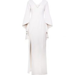 Długie sukienki: Halston Heritage FLOUNCE SLEEVE GOWN Długa sukienka chalk