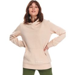 Bluza damska nierozpinana z napisem. Brązowe bluzy damskie Top Secret, na wiosnę, s, z aplikacjami, z długim rękawem, długie, z kapturem. Za 99,99 zł.