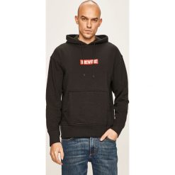 Levi's - Bluza. Czarne bluzy męskie Levi's®, s, bez wzorów, z bawełny, z kapturem, bez rękawów, z kapturem. Za 319,90 zł.