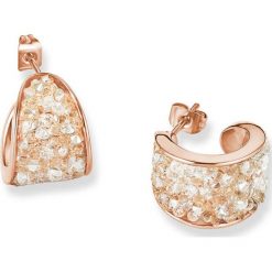 Kolczyki damskie: Powlekane kolczyki-półkreole z kryształkami Swarovski