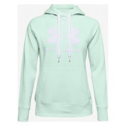 Under Armour Rival Fleece Logo Bluza Zielony. Zielone bluzy damskie Under Armour, xs, z nadrukiem, z bawełny, bez rękawów, bez kaptura. Za 240,95 zł.