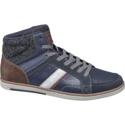 Trampki męskie Memphis One niebieskie. Niebieskie tenisówki męskie Memphis One, z materiału, na sznurówki. Za 119,90 zł.