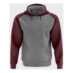 Męska bluza dwukolorowa (bez nadruku, gładka) - burgundowa. Czerwone bluzy męskie MegaKoszulki, m, z nadrukiem, z kapturem, bez rękawów. Za 114,90 zł.