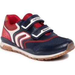 Sneakersy GEOX - J Pavel B. A J9215A 014BU C0735 D Navy/Red. Niebieskie trampki chłopięce Geox, bez wzorów, ze skóry ekologicznej, na rzepy. Za 279,00 zł.