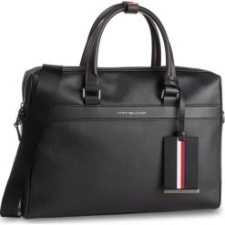 Torba na laptopa TOMMY HILFIGER - Th Leather Computer Bag AM0AM04762 002. Czarne torby męskie skórzane TOMMY HILFIGER, bez wzorów, ze skóry. Za 1199,00 zł.
