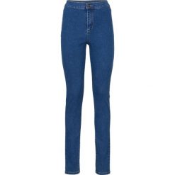 MUST HAVE: dżinsy z wysoką talią Super Skinny bonprix niebieski bleached. Niebieskie jeansy damskie skinny bonprix, z jeansu. Za 44,99 zł.