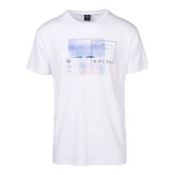 T-shirty męskie: Rip Curl T-Shirt Męski Fadephoto L, Biały