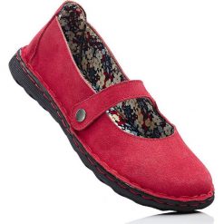 Baleriny skórzane bonprix czerwony. Czerwone baleriny damskie marki bonprix. Za 59,99 zł.