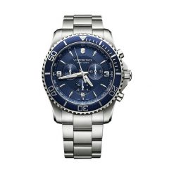 RABAT ZEGAREK VICTORINOX SWISS ARMY Maverick Chronograph 241689. Niebieskie zegarki męskie Victorinox, szklane. W wyprzedaży za 1950,00 zł.