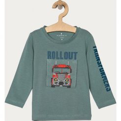 Name it - Longsleeve dziecięcy 86-110 cm. Szare t-shirty chłopięce Name it, z nadrukiem, z elastanu, z długim rękawem. Za 89,90 zł.