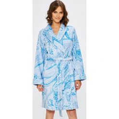 Lauren Ralph Lauren - Szlafrok. Niebieskie szlafroki damskie marki Lauren Ralph Lauren, s, z tkaniny. W wyprzedaży za 449,90 zł.