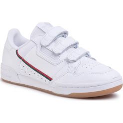Buty adidas - Continental 80 Strap EE5359 Ftwwht/Cgreen/Scarle. Białe sneakersy męskie Adidas, na co dzień, bez wzorów, ze skóry ekologicznej, bez zapięcia. W wyprzedaży za 259,00 zł.