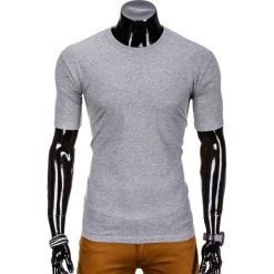 T-shirty męskie: T-SHIRT MĘSKI BEZ NADRUKU S620 – SZARY