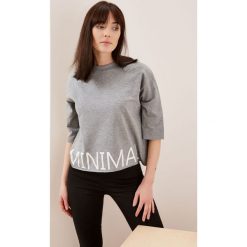 Bluza z nadrukiem. Szare bluzy damskie Moodo, s, z nadrukiem, bez rękawów, bez kaptura. Za 9,99 zł.