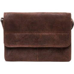 Brązowa SKÓRZANA TORBA MĘSKA NA RAMIĘ PAOLO PERUZZI. Pomarańczowe torby męskie skórzane marki Paolo Peruzzi, w paski, ze skóry. Za 289,00 zł.