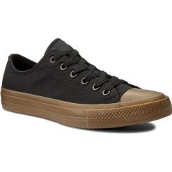 Trampki CONVERSE - Ctas II Ox 155501C Black/Black/Gum. Czarne półbuty męskie Converse, bez wzorów, z gumy, eleganckie, bez zapięcia. W wyprzedaży za 229,00 zł.