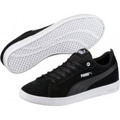Puma Damskie Buty Smash Wns v2 Sd Black Black 37. Czarne buty sportowe damskie Puma, bez wzorów, z zamszu, klasyczne. W wyprzedaży za 199,00 zł.