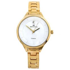 Bentime Dámské hodinky s diamantem 044-9MB-PT12102B. Żółte zegarki damskie Bentime, złote. W wyprzedaży za 184,00 zł.