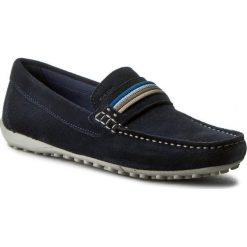 Mokasyny GEOX - U Snake Moc F U7207F 00022 C4002 Morski. Niebieskie mokasyny męskie Geox, na co dzień, bez wzorów, ze skóry, bez zapięcia. W wyprzedaży za 249,00 zł.
