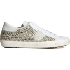 Buty PHILIPPE MODEL PARIS. Brązowe buty sportowe damskie Philippe Model, z aplikacjami, ze skóry, sportowe. W wyprzedaży za 848,00 zł.