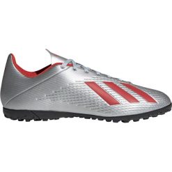Buty piłkarskie adidas X 19.4 Tf M F35344. Szare buty sportowe męskie Adidas, z syntetyku, bez zapięcia, do piłki nożnej. W wyprzedaży za 249,00 zł.