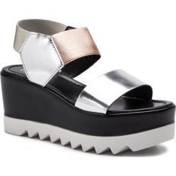 Sandały POLLINI - SA16528I07T5190A Arge. Szare klapki damskie Pollini, bez wzorów, ze skóry ekologicznej, bez obcasa, na obcasie. W wyprzedaży za 459,00 zł.