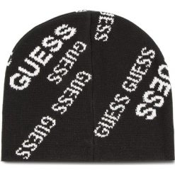 Czapka GUESS - AM7910 WOL01 BLA. Czarne czapki damskie Guess, z aplikacjami, z materiału. W wyprzedaży za 119,00 zł.