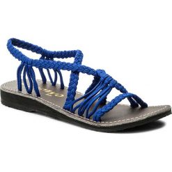 Rzymianki damskie: Sandały LA MARINE – Idya Flat Bleu Electrique