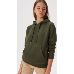 Bluza z kieszeniami - Khaki. Brązowe bluzy damskie Sinsay, s, bez wzorów, bez rękawów, bez kaptura. Za 39,99 zł.