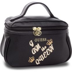 Kosmetyczka GUESS - PWBEQU P8409 BLA. Czarne kosmetyczki męskie marki Guess, z aplikacjami, ze skóry ekologicznej. Za 219,00 zł.