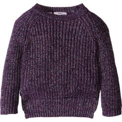 Swetry dziewczęce: Sweter z połyskiem bonprix ciemny lila z połyskiem