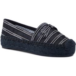 Espadryle TORY BURCH - Penelope Platform Espadrille Mesh 57663 Navy/Navy Ivory/Navy 410. Niebieskie espadryle damskie Tory Burch, bez wzorów, z tworzywa sztucznego, bez obcasa, na płaskiej podeszwie. W wyprzedaży za 679,00 zł.