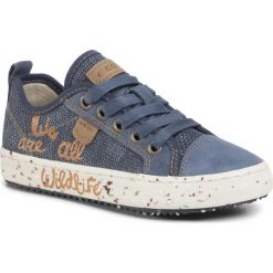 Sneakersy GEOX - J Alonisso B. G J022CG 010CL C4002 M Navy. Niebieskie trampki chłopięce Geox, bez wzorów, ze skóry, na sznurówki. W wyprzedaży za 219,00 zł.