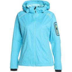Kurtki sportowe damskie: CMP WOMAN ZIP HOOD JACKET Kurtka Softshell ocean